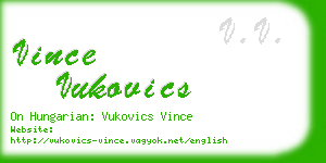vince vukovics business card